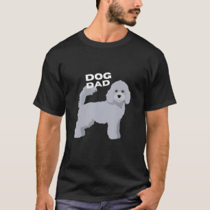 Mens Gray Poodle Dog Dad Man T-Shirt