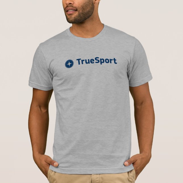 Men's Gray Short Sleeve T-Shirt with  Large Logo (Front)
