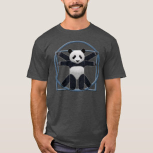 Mens Gray Vitruvian Panda T-Shirt