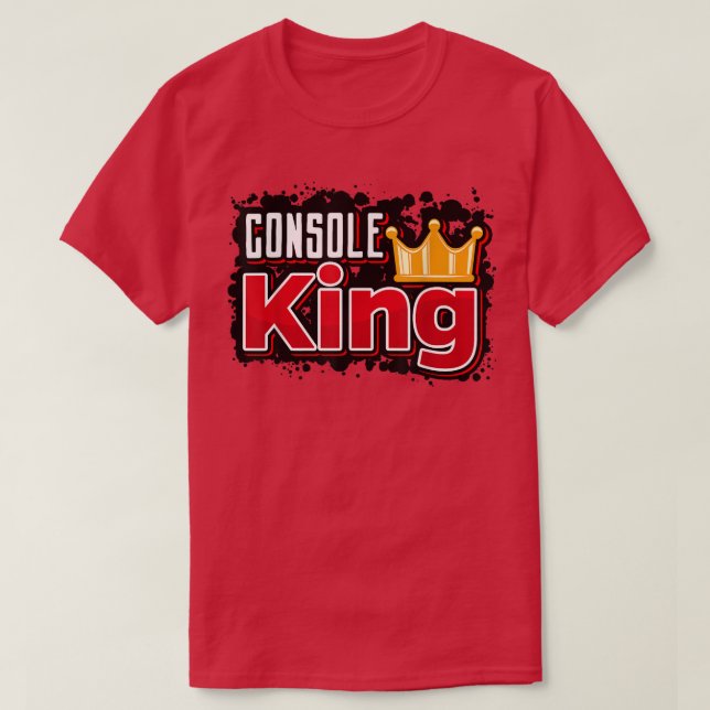 Mens Great Console King Gamer Statement Gaming Vid T-Shirt (Design Front)