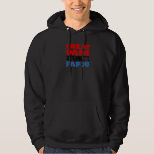 Mens Great Dads Get Promoted To Papou Greek Grandf Hoodie