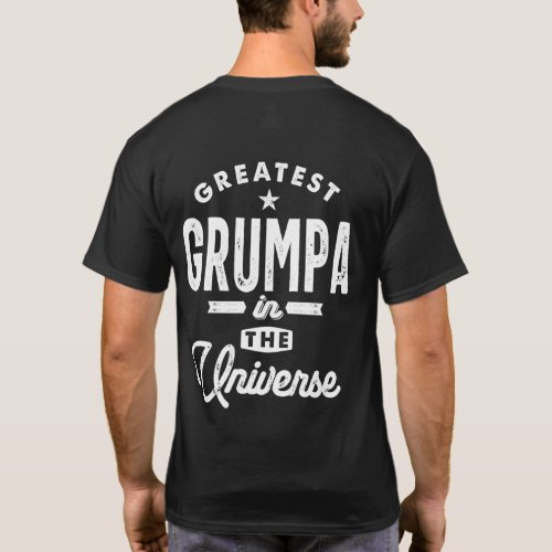 Mens Greatest Grumpa In The Universe Grandpa Gift T_Shirt