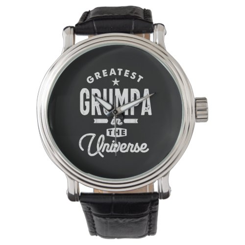 Mens Greatest Grumpa In The Universe Grandpa Gift Watch