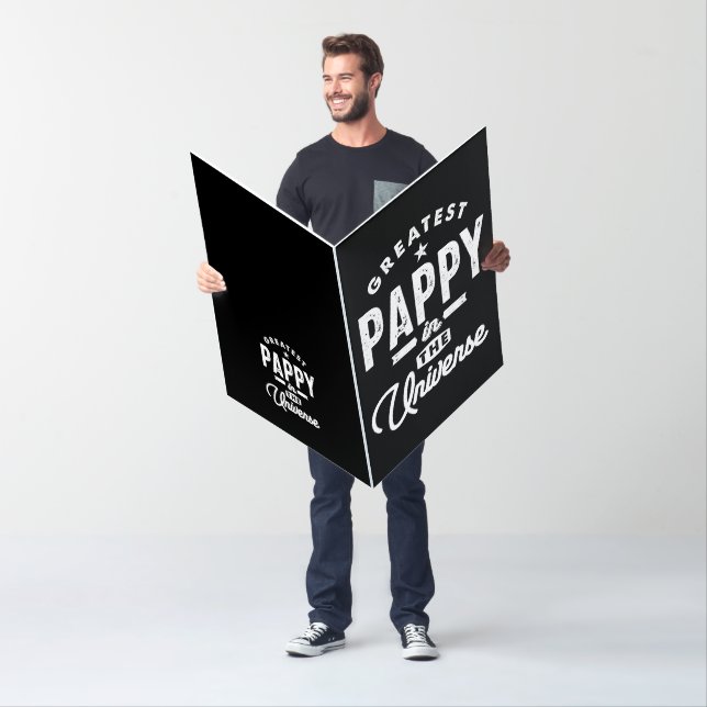 Mens Greatest Pappy in The Universe Grandpa T Shir Card (In Situ)