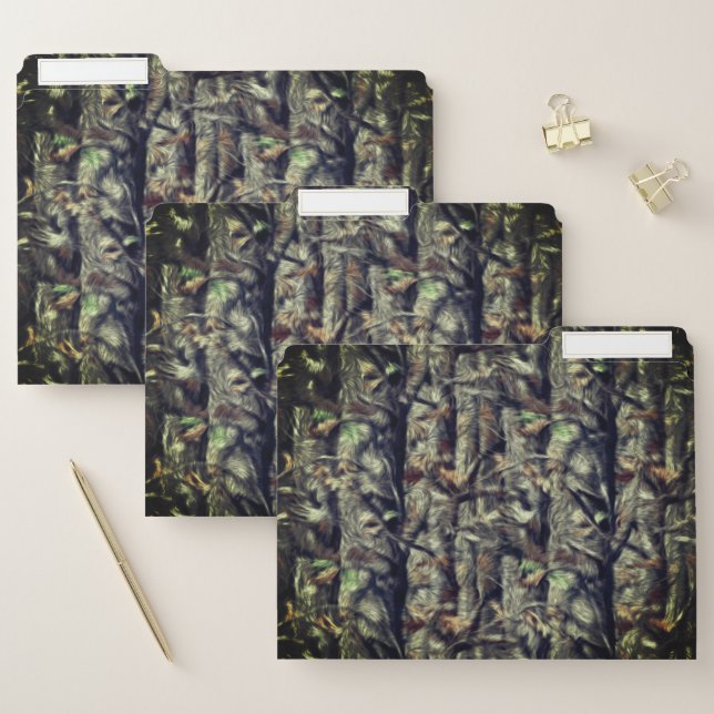 Men's Green and Brown Camouflage File Folders (Set)