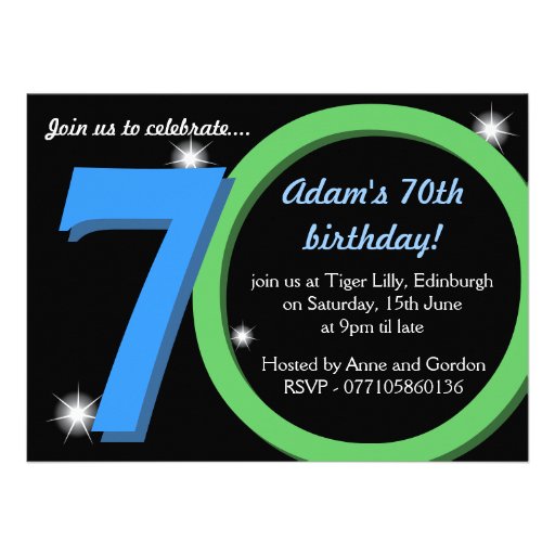 70Th Birthday Invitations Men 10