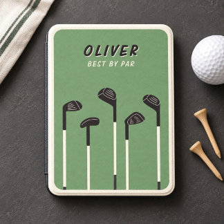 Mens Green Minimal Golf Clubs Best By Par Kindle Cover