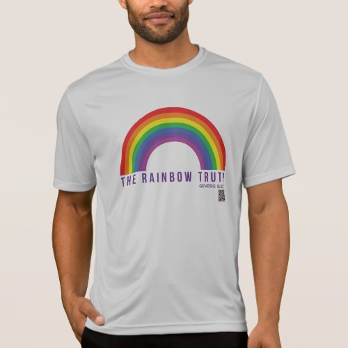 Mens Grey Sport Tek Shirt Rainbow Truth 