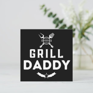 Mens Grill Daddy BBQ And Smoking For Father's Day Holiday Card