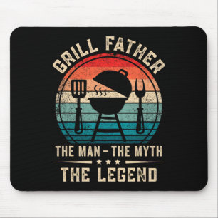 Mens Grill Father Grilling Bbq Meat Smoker Mouse Pad