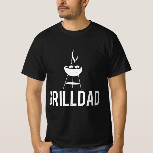 Mens Grilldad Barbecue Grill Daddy Master BBQ Smok T_Shirt