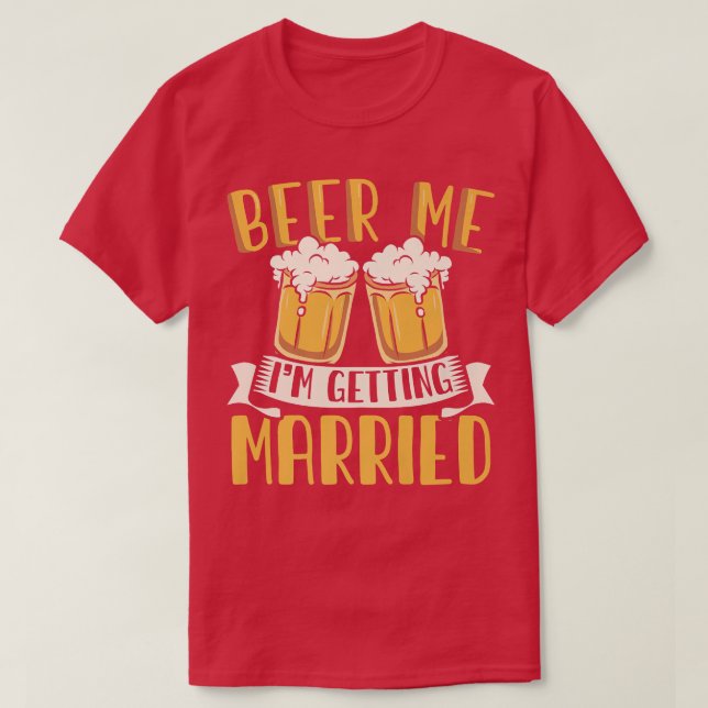 Mens Groom Drinking Beer Wedding Men Funny Bachelo T-Shirt (Design Front)