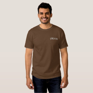 Men's Groom Embroidered T-Shirt