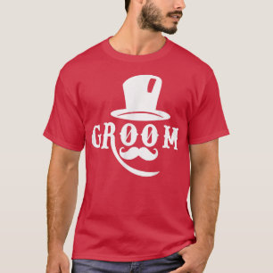 Mens Groom Hat Cute Engagement Wedding Bachelor Pa T-Shirt