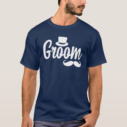 Mens Groom Hat Cute Engagement Wedding Bachelor Pa T_Shirt