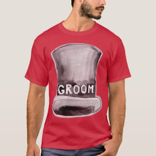 Mens Groom Hat Cute Engagement Wedding Bachelor Pa T-Shirt