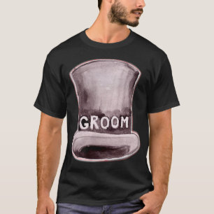 Mens Groom Hat Cute Engagement Wedding Bachelor Pa T-Shirt