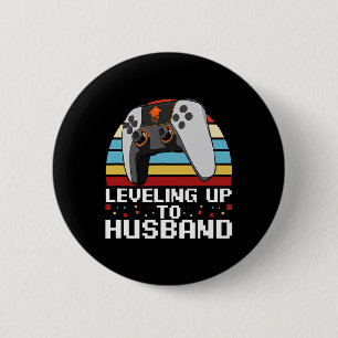 Mens Groom Hen Night Hen Party  Button