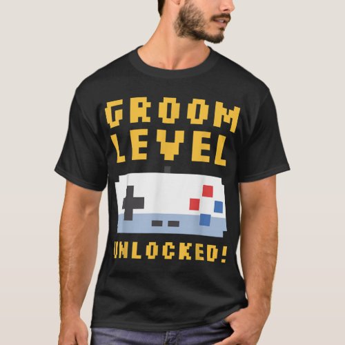 Mens Groom Level Unlocked _ Bachelor Party Stag Gr T_Shirt