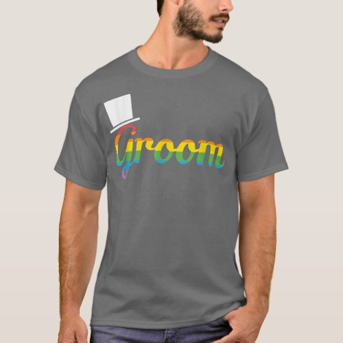 Mens Groom LGBT Gay Bachelor Party  T_Shirt