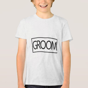 Mens Groom Matching Bride Future Husband Wedding B Tri-Blend Shirt
