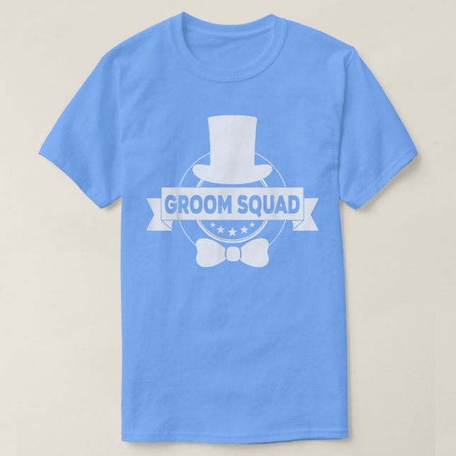 Mens Groom Squad Hat Cute Engagement Wedding Party T-Shirt (Design Front)