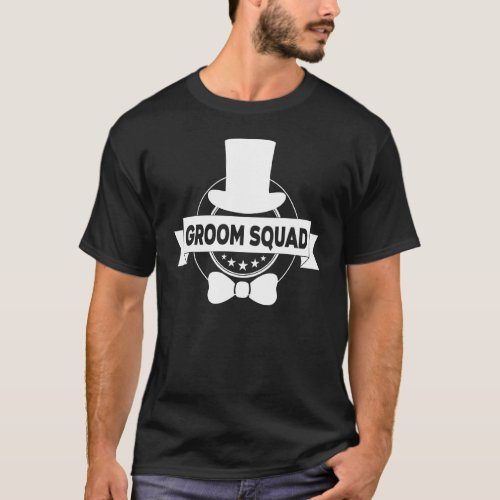 Mens Groom Squad Hat Cute Engagement Wedding Party T_Shirt