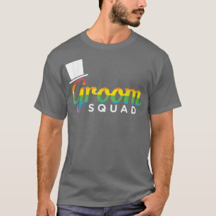 Mens Groom Squad LGBT Gay Bachelor Party  T-Shirt