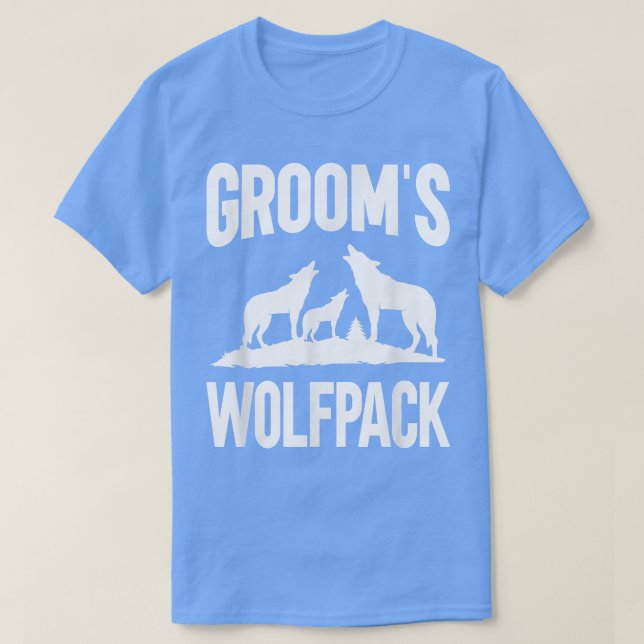Mens Groom Squad Wolfpack  T-Shirt (Design Front)