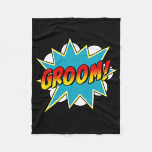 Mens Groom Superhero Bachelor Stag Party Wedding C Fleece Blanket