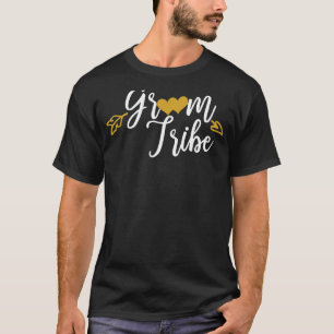 Mens Groom Tribe Heart Engagement Wedding Party Ma T-Shirt