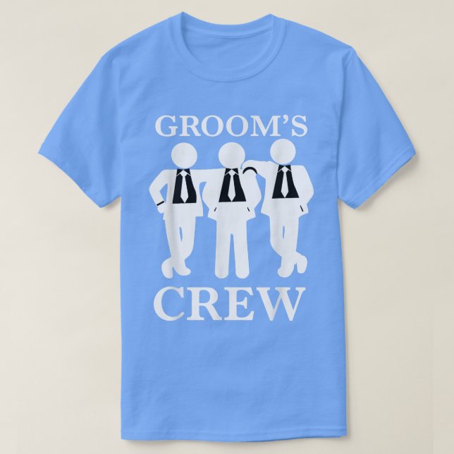 Mens Grooms Crew Bachelor Party Groomsmen Gifts  T-Shirt (Design Front)