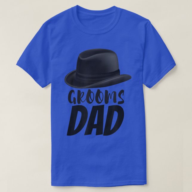 Mens Grooms dad sons marriage sons Wedding hat  T-Shirt (Design Front)
