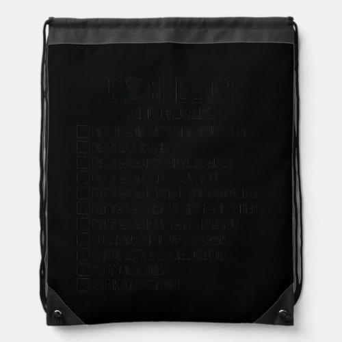 Mens Groomsmen Groom Squat Men Bachelor Supplies Drawstring Bag