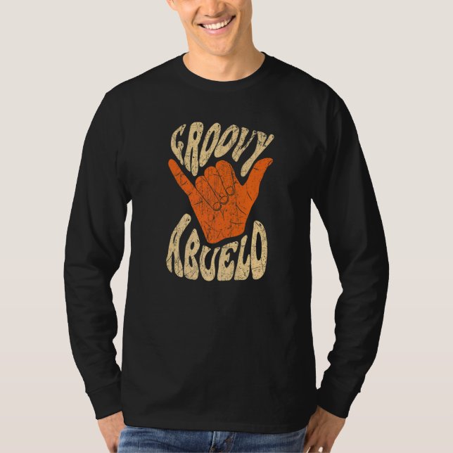 Mens Groovy Abuelo 70s Aesthetic Nostalgia 1970's  T-Shirt (Front)