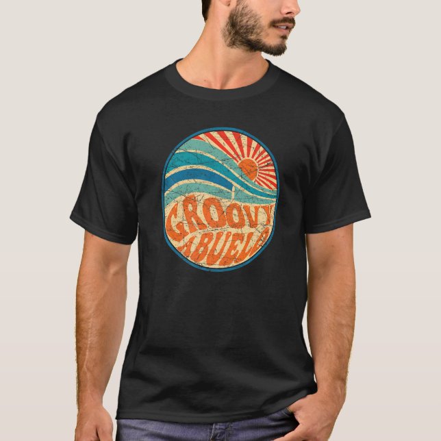 Mens Groovy Abuelo 70s Aesthetic Nostalgia 1970's  T-Shirt (Front)