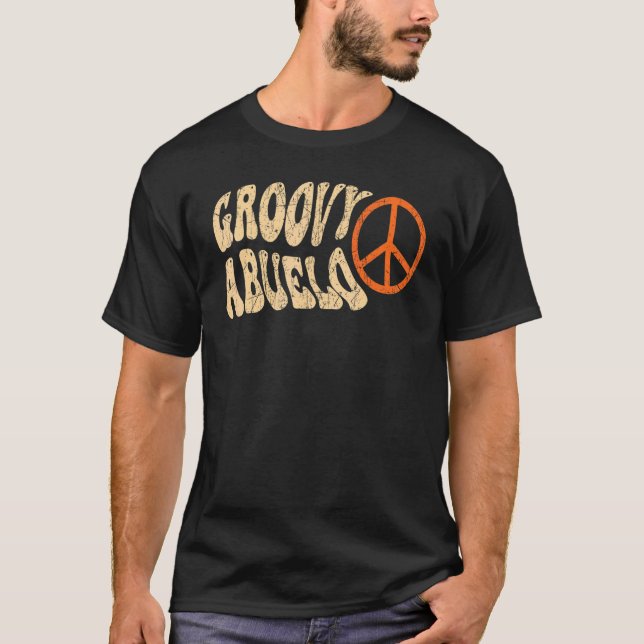 Mens Groovy Abuelo 70s Aesthetic Nostalgia 1970's  T-Shirt (Front)