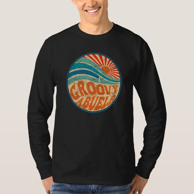 Mens Groovy Abuelo 70s Aesthetic Nostalgia 1970's  T-Shirt (Front)