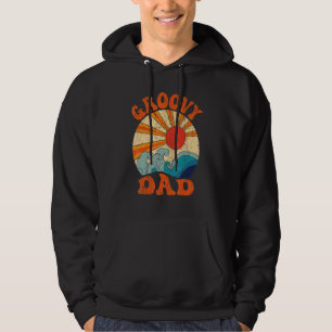 Mens Groovy Dad 70s Aesthetic Nostalgia 1970's Ret Hoodie