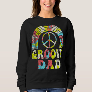 Mens Groovy Dad 70s Aesthetic Nostalgia 1970's Ret Sweatshirt