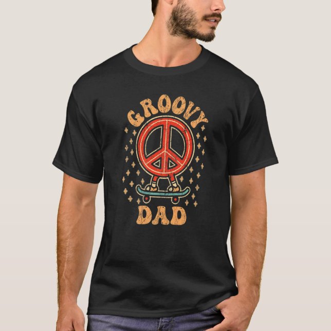Mens Groovy Dad 70s Aesthetic Nostalgia 1970's Ret T-Shirt (Front)