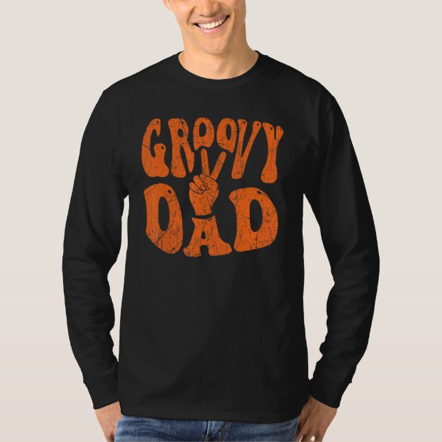 Mens Groovy Dad 70s Aesthetic Nostalgia 1970's Ret T-Shirt (Front)