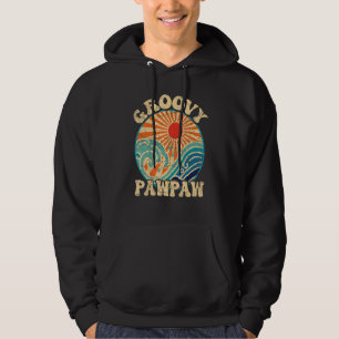 Mens Groovy Pawpaw 70s Aesthetic Nostalgia 1970's  Hoodie