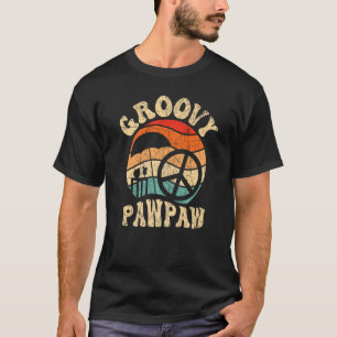 Mens Groovy Pawpaw 70s Aesthetic Nostalgia 1970's  T-Shirt