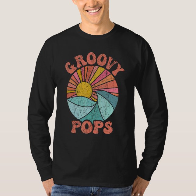 Mens Groovy Pops 70s Aesthetic Nostalgia 1970's Re T-Shirt (Front)