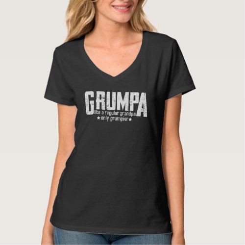 Mens Grumpa Like Regular Grandpa Only Grumpier Fun T_Shirt