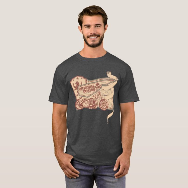Men's Grunge Motorcycle T-Shirt (Front Full)