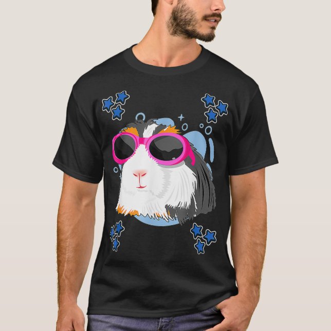 Mens Guinea Pigs Art Drawing Stars Boys Guinea Pig T-Shirt (Front)