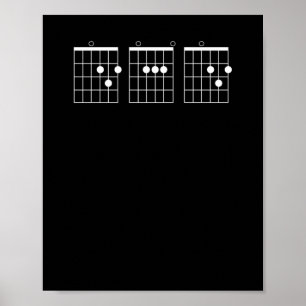 Mens Guitar Chord Shirt - Dad Poster