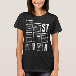 Mens Guitar player guitar chord best dad ever retr T-Shirt